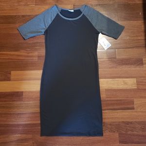 NWT LuLaroe "JULIA" dress in black and grey